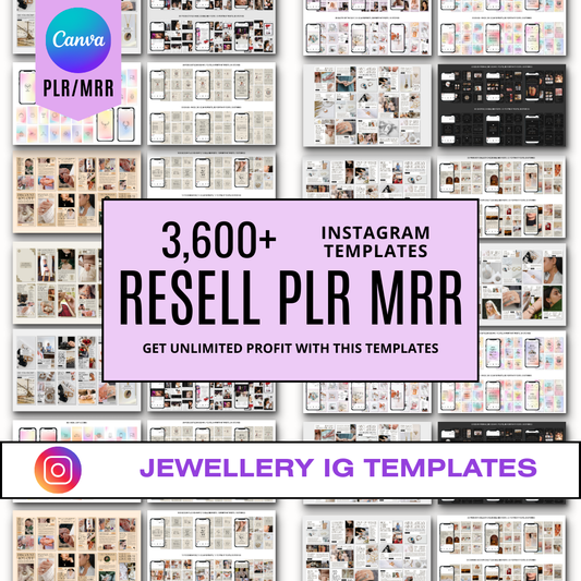 3600+ Jewellery Instagram Templates (PLR/MRR)