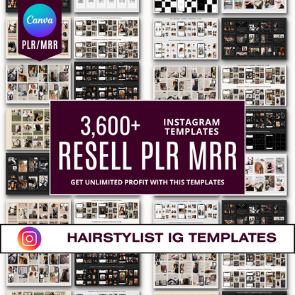 3600+ Hairstylist Instagram Templates (PLR/MRR)