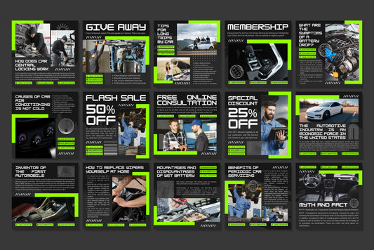 120+ Mechanic Instagram Templates - Vol. 2