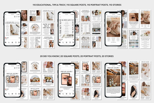 1200+ Skincare Instagram Templates - Vol. 7