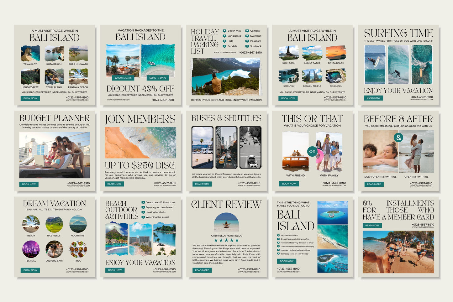 120+ Travel Instagram Templates - Vol. 1