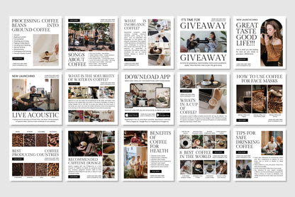 120+ Coffee Shop Instagram Templates - Vol. 3