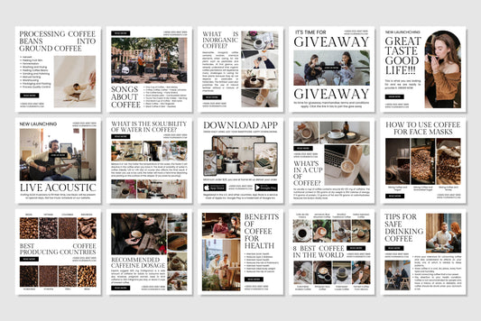 120+ Coffee Shop Instagram Templates - Vol. 3