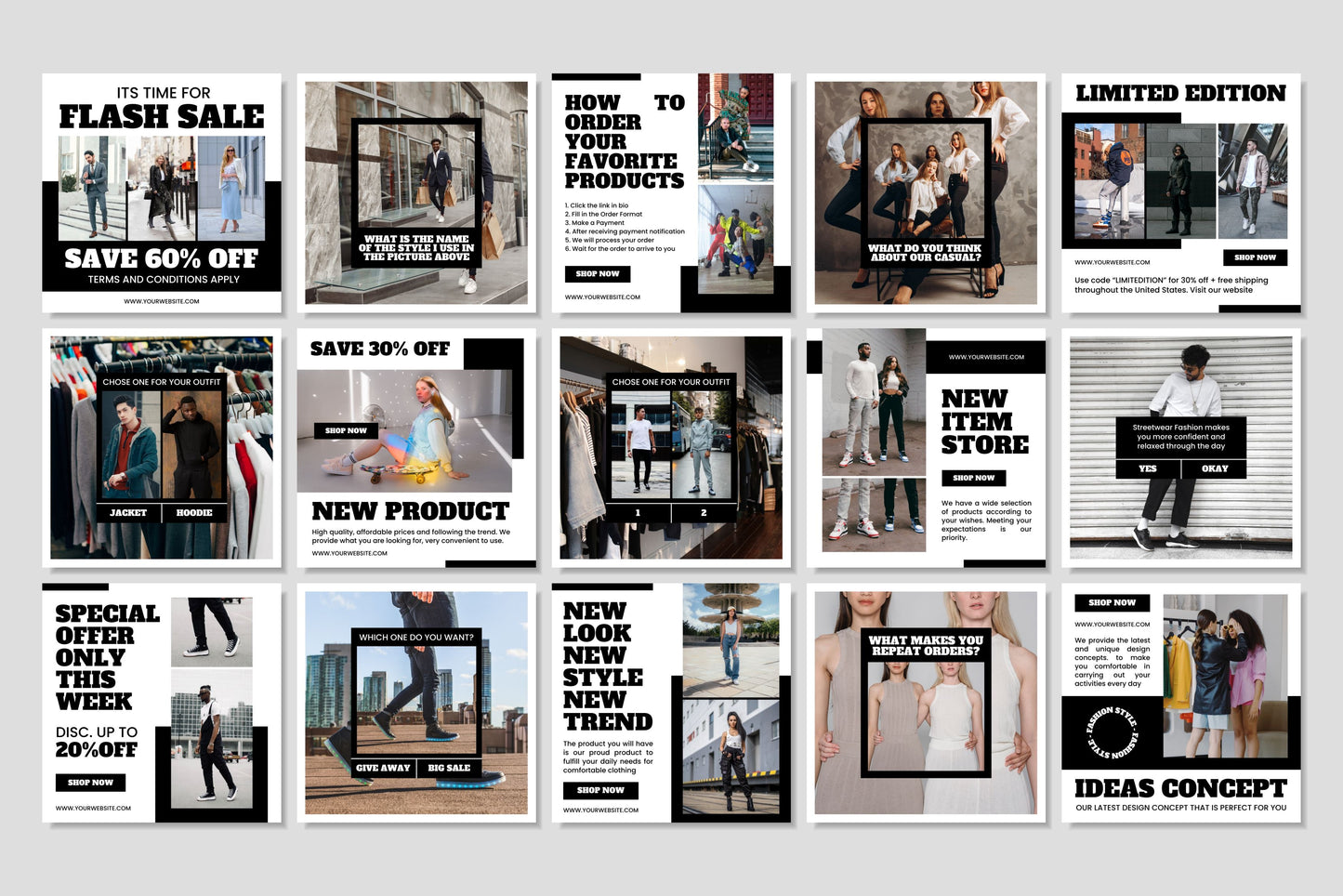 120+ Fashion Instagram Templates - Vol. 3