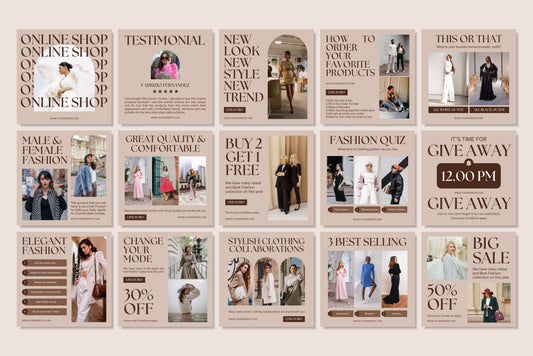 120+ Fashion Instagram Templates - Vol. 1