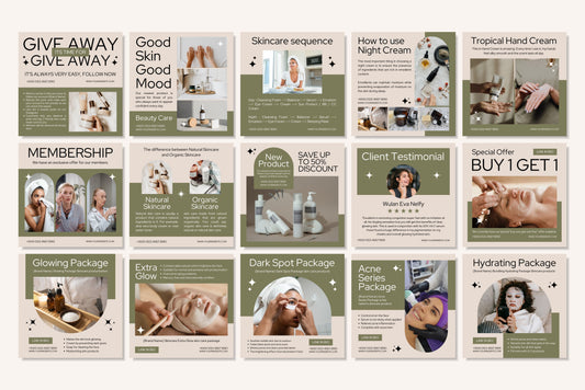 120+ Skincare Instagram Templates - Vol. 5
