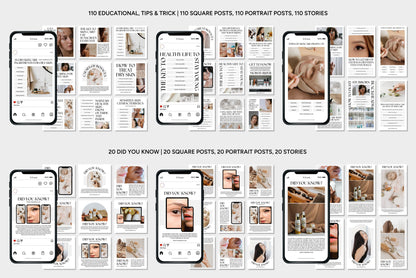 1200+ Skincare Instagram Templates - Vol. 7