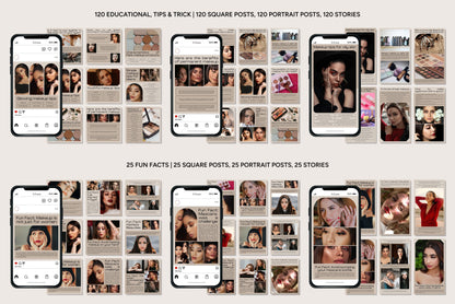 1200+ Makeup Instagram Templates - Vol. 8