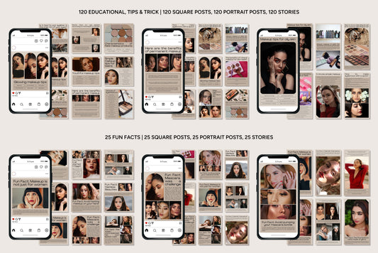 1200+ Makeup Instagram Templates - Vol. 8
