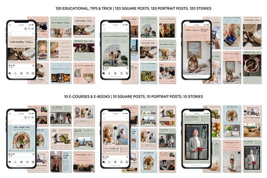 1200+ Wellness Instagram Templates - Vol. 7