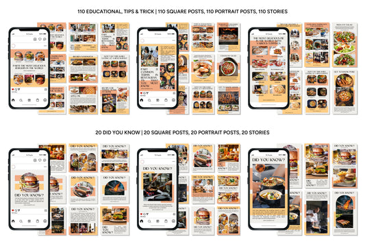 1200+ Restaurant Instagram Templates - Vol. 8
