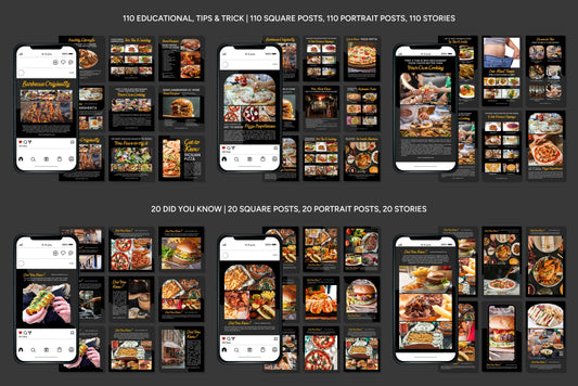 1200+ Restaurant Instagram Templates - Vol. 6