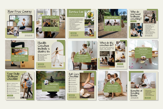 120+ Wellness Instagram Templates - Vol. 5