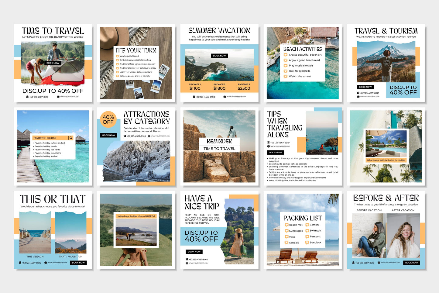 120+ Travel Instagram Templates - Vol. 3