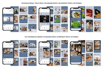 1200+ Wellness Instagram Templates - Vol. 8