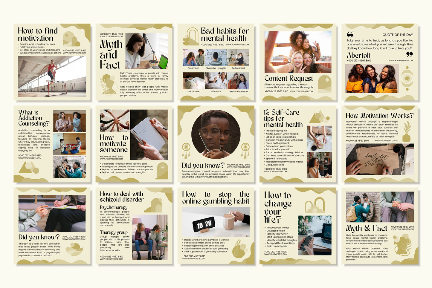 120+ Mental Health Instagram Templates - Vol. 5