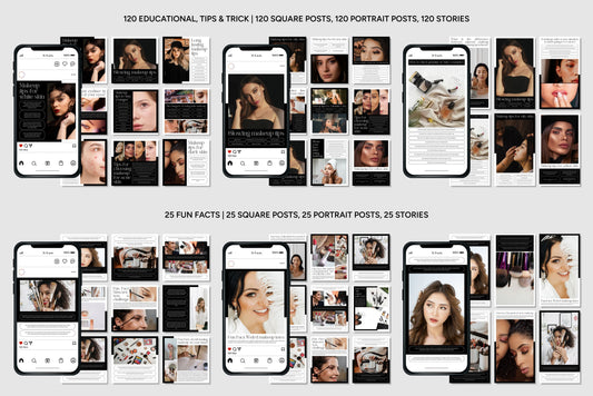 1200+ Makeup Instagram Templates - Vol. 6