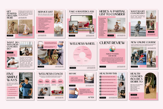 120+ Wellness Instagram Templates - Vol. 3