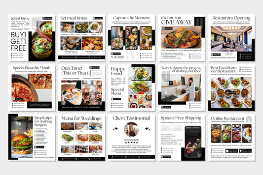 120+ Restaurant Instagram Templates - Vol. 2