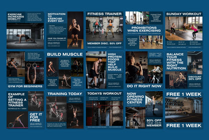 120+ Fitness Instagram Templates - Vol. 2