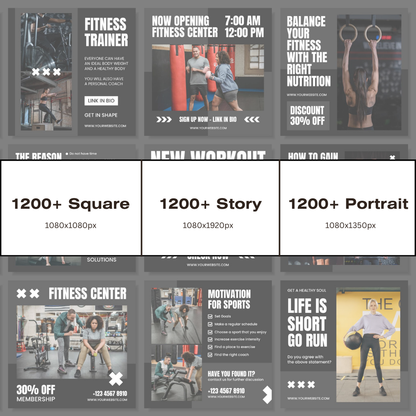 3600+ Fitness Instagram Templates (PLR/MRR)