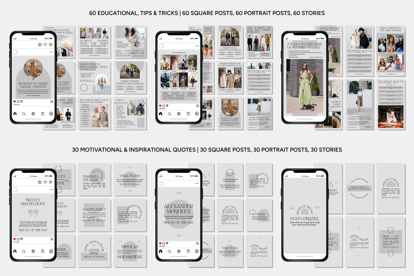 1200+ Fashion Instagram Templates - Vol. 8