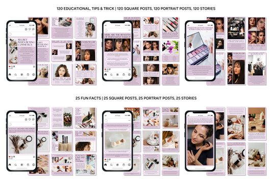 1200+ Makeup Instagram Templates - Vol. 7