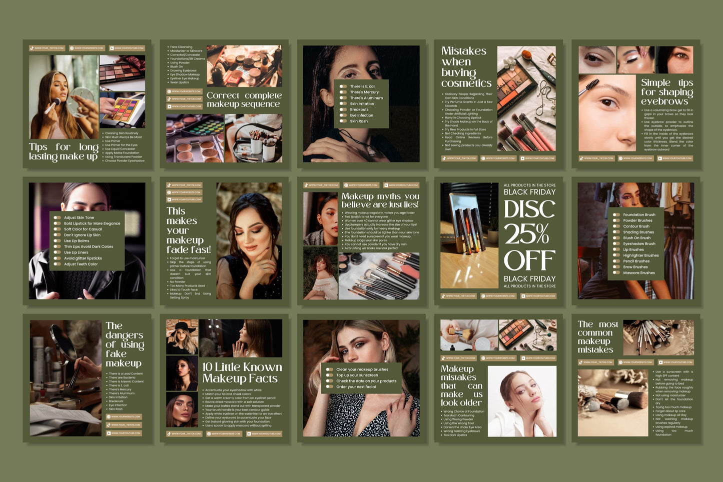 120+ Makeup Instagram Templates - Vol. 5