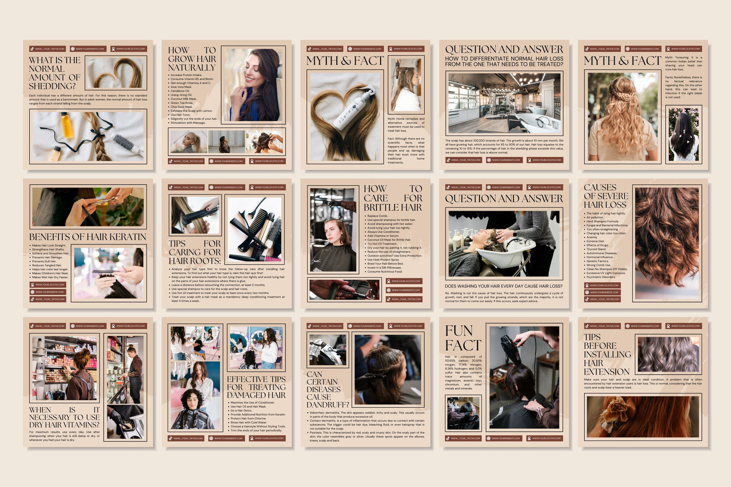120+ Hairstylist Instagram Templates - Vol. 5