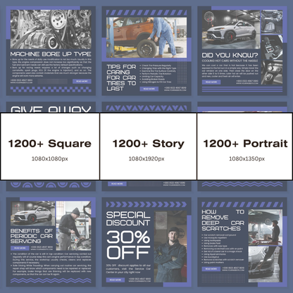 3600+ Mechanic Instagram Templates (PLR/MRR)