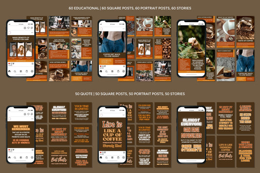 1200+ Coffee Shop Instagram Templates - Vol. 7