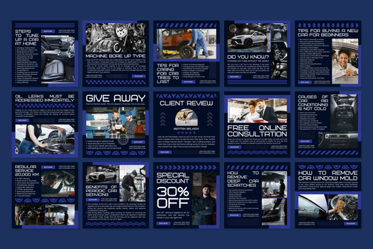120+ Mechanic Instagram Templates- Vol. 1
