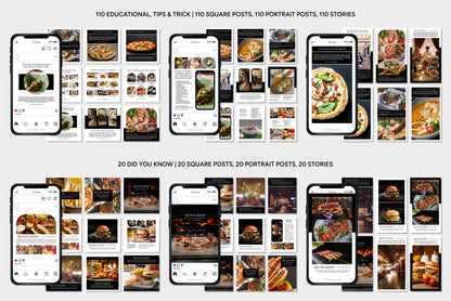 1200+ Restaurant Instagram Templates - Vol. 7