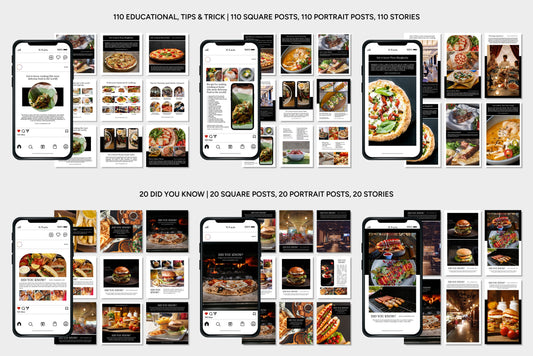 1200+ Restaurant Instagram Templates - Vol. 7