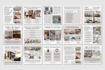 120+ Interior Design Instagram Templates - Vol. 1