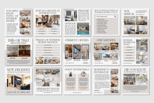 120+ Interior Design Instagram Templates - Vol. 1