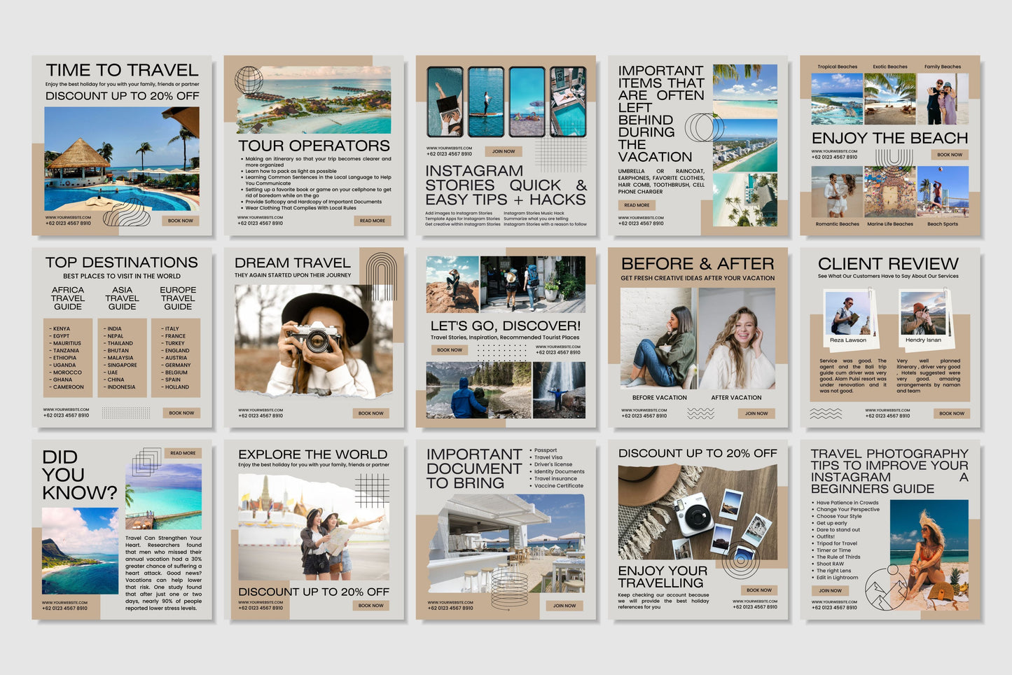 120+ Travel Instagram Templates - Vol. 4