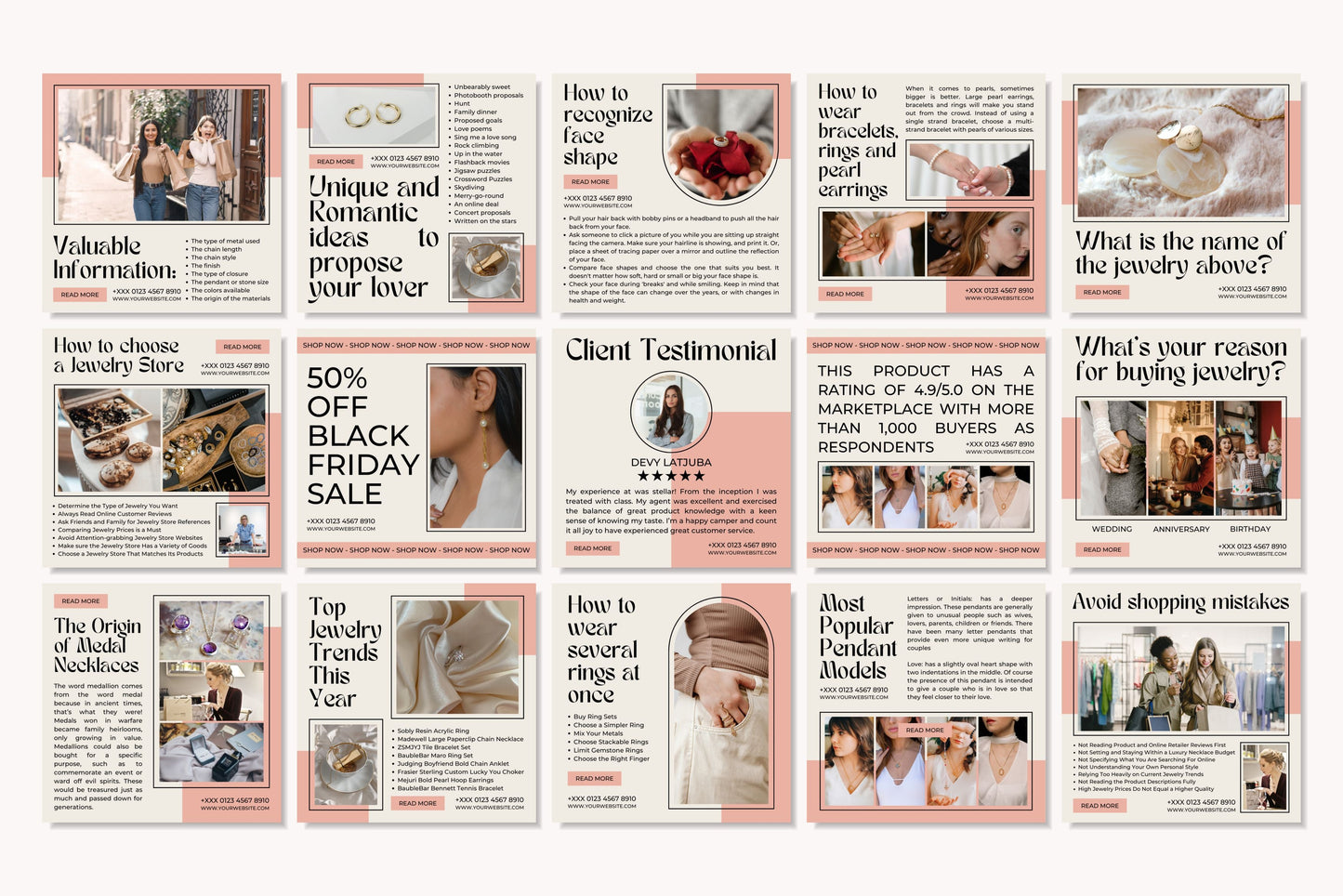 120+ Jewelry Instagram Templates - Vol. 4