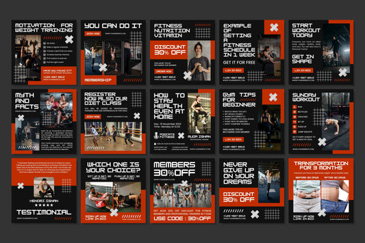 120+ Fitness Instagram Templates - Vol. 4