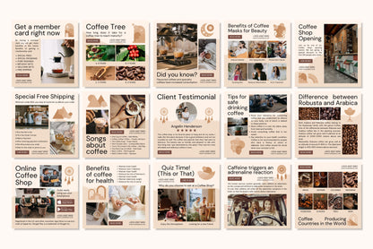 120+ Coffee Shop Instagram Templates - Vol. 4