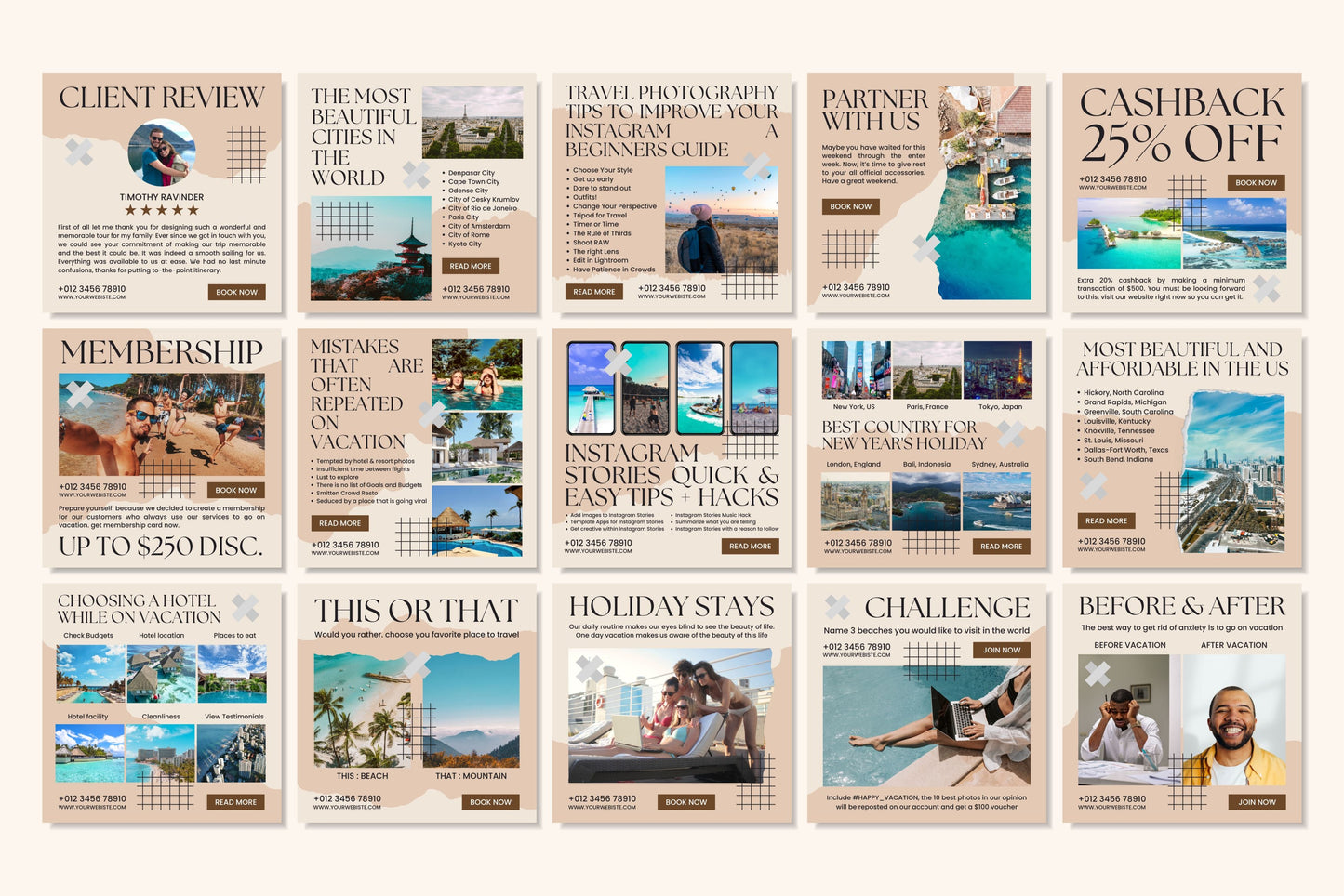 120+ Travel Instagram Templates - Vol. 2