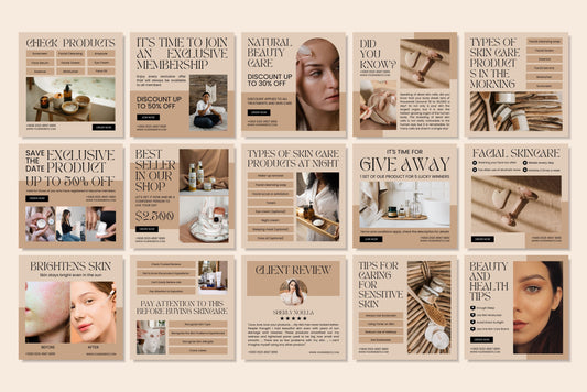 120+ Skincare Instagram Templates - Vol. 3