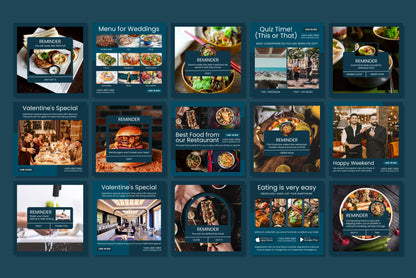 120+ Restaurant Instagram Templates - Vol. 4