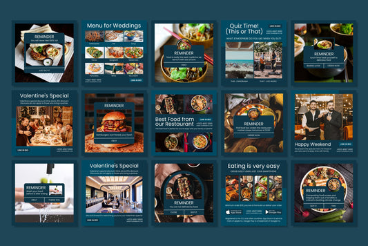 120+ Restaurant Instagram Templates - Vol. 4