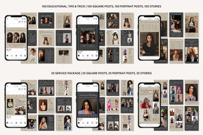 1200+ Hairstylist Instagram Templates - Vol. 8
