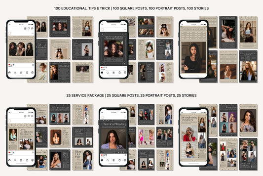 1200+ Hairstylist Instagram Templates - Vol. 8