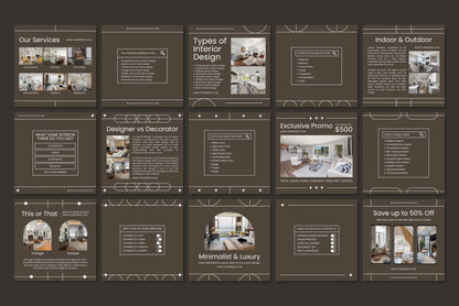 120+ Interior Design Instagram Templates - Vol. 4