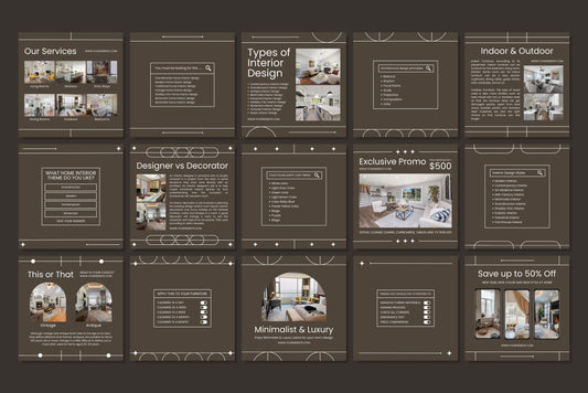 120+ Interior Design Instagram Templates - Vol. 4