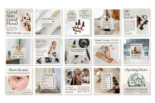 120+ Skincare Instagram Templates - Vol. 1