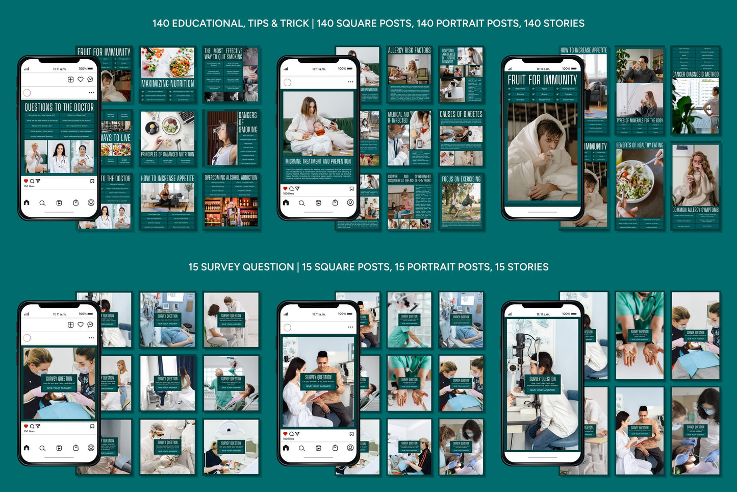 1200+ Medical Instagram Templates - Vol. 8